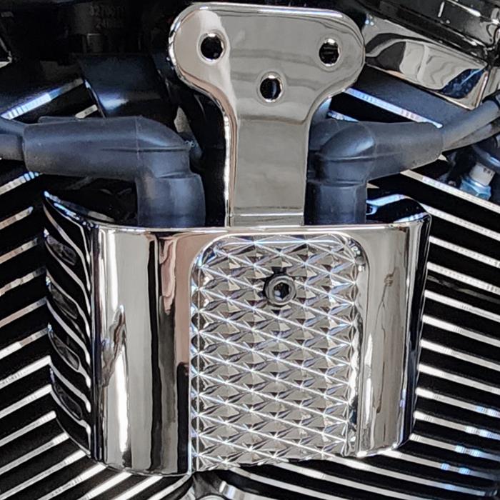 Coil Cover, Diamondback, With Air Ride Bracket, Chrome