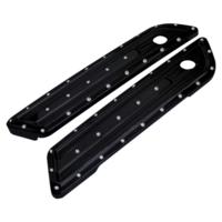 Bag Hinge Covers, 23.5, Dimpled, Black, Pair